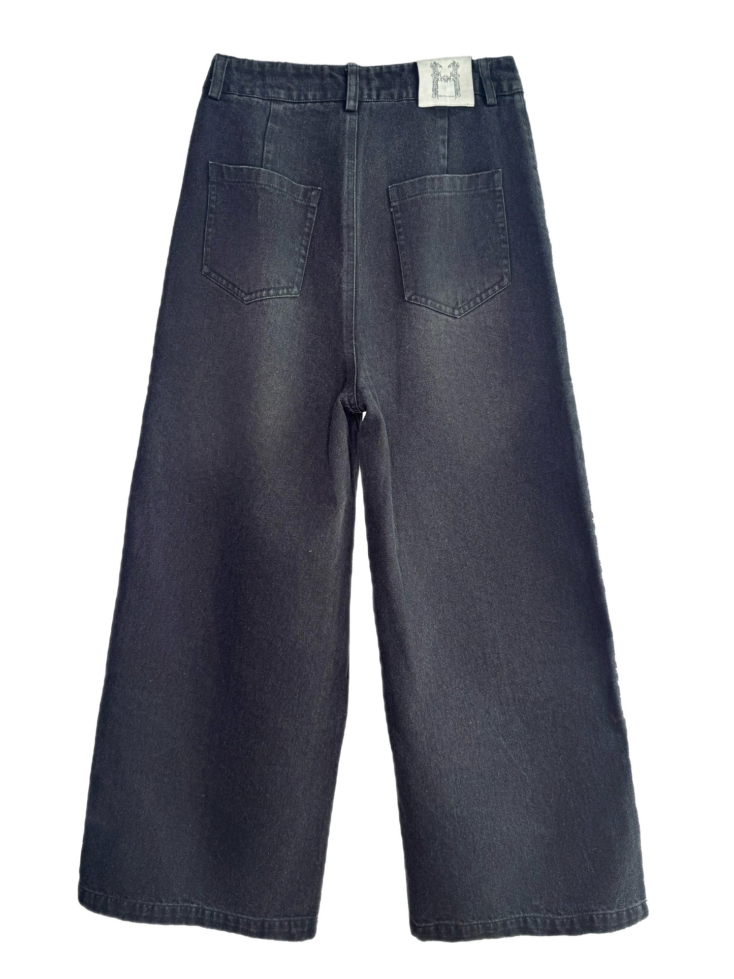 Elyoya Black Wide-Leg Jeans