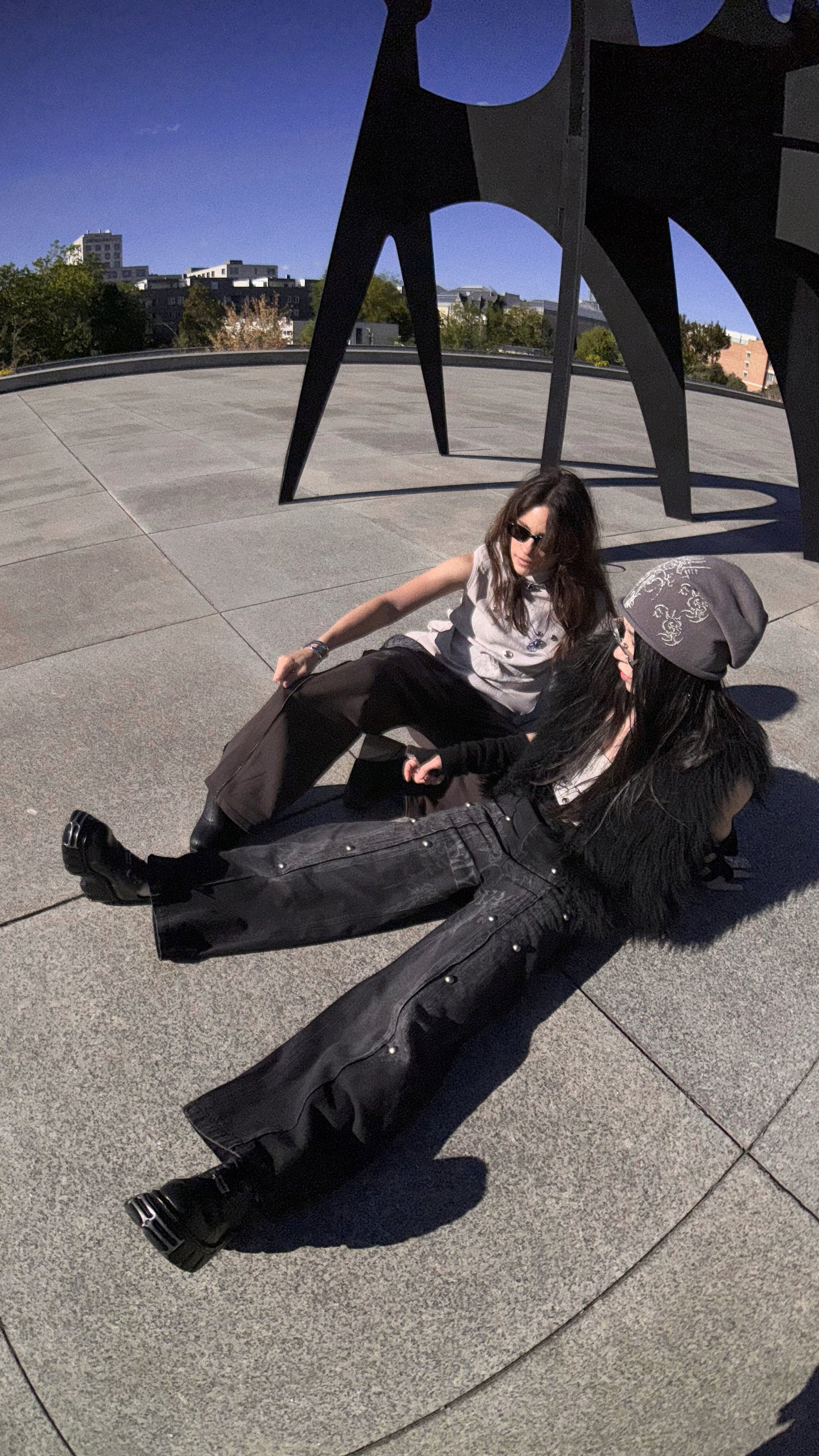 Elyoya Black Wide-Leg Jeans
