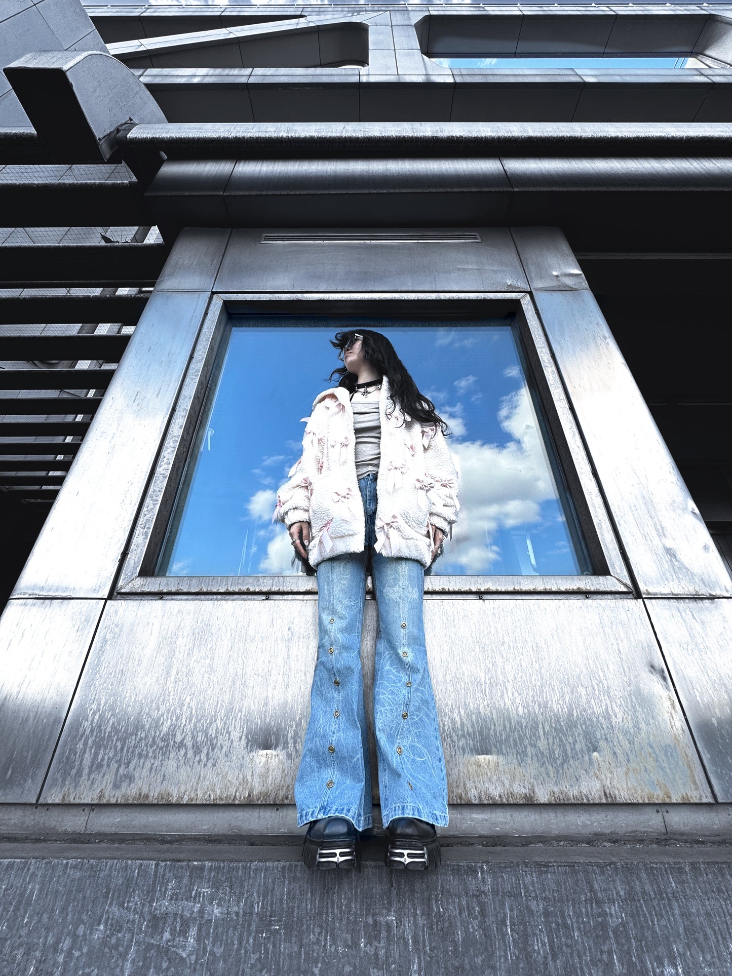 Elyoya Dragon Cross Flare Pants