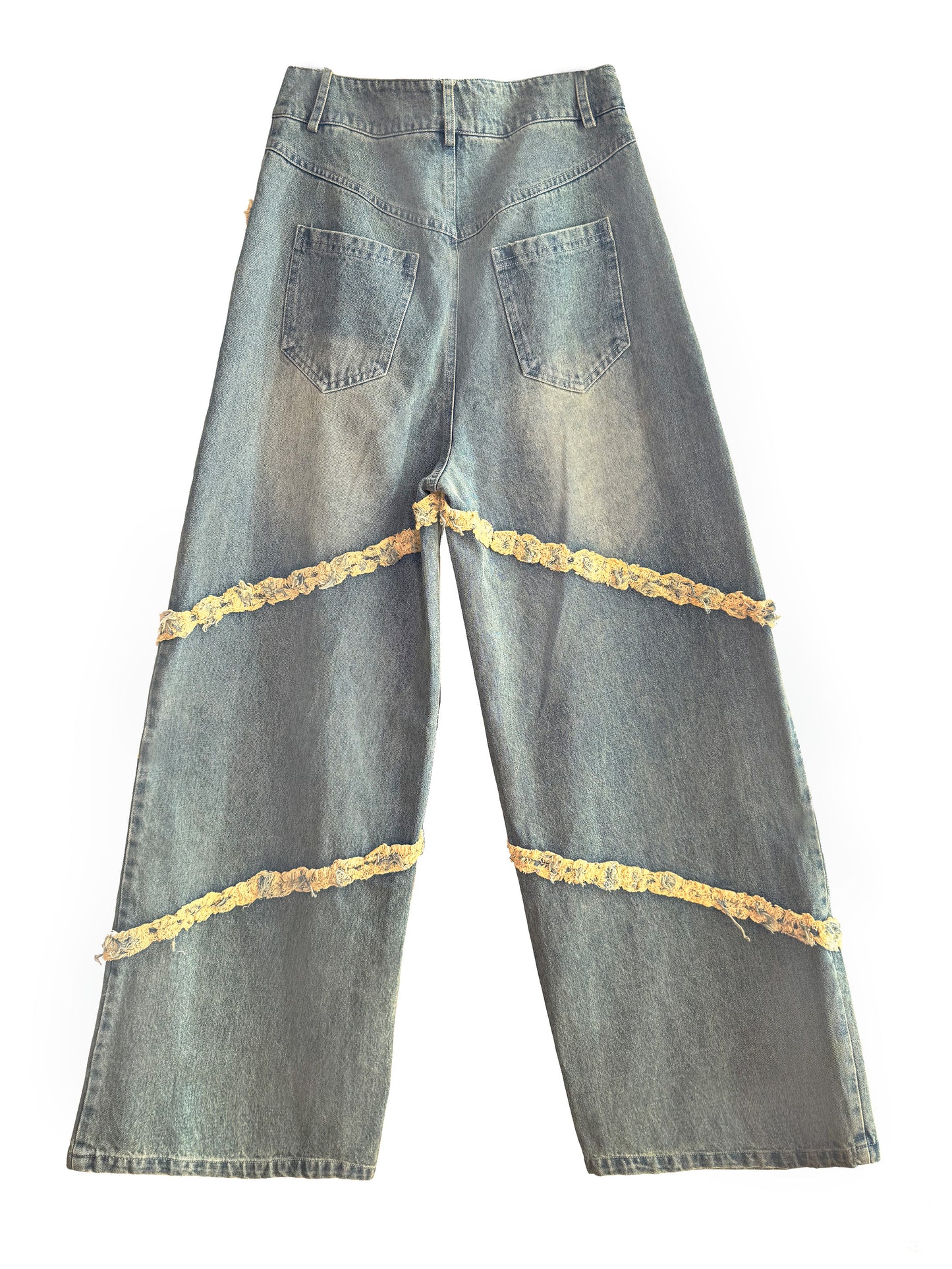 Elyoya Scratch Dragon Wide-Leg Jeans